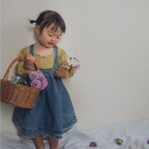 The Simple Folk Oversized Denim Pinafore / 18-24M